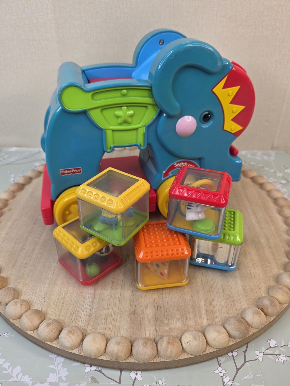 Vintage Fisher Price Peek A Boo Elephant